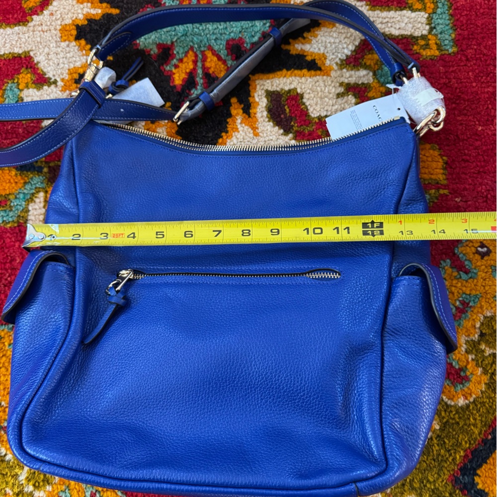 Coach Royal Blue Leather Shoulder Bag - Picture 4 of 6